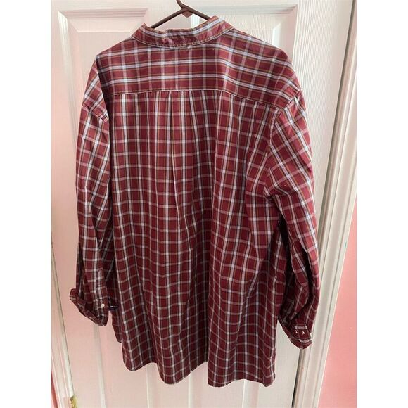 U.S. Polo Assn. Men's 3XL Big & Tall Red Plaid Button-Down Shirt - Picture 6 of 6